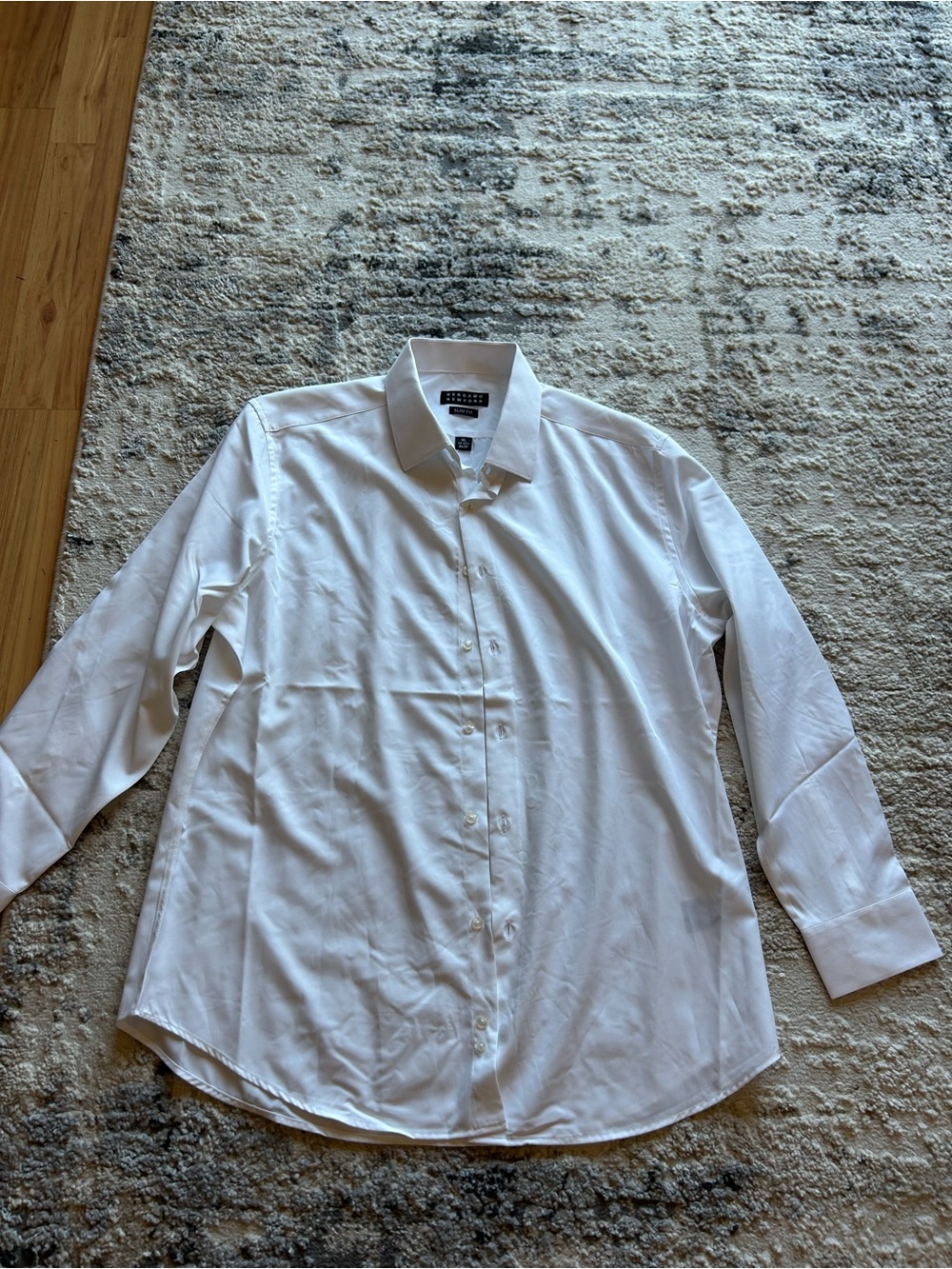 Kenneth Cole Reaction Men's Classic White Long-Sleeve Dress Shirt